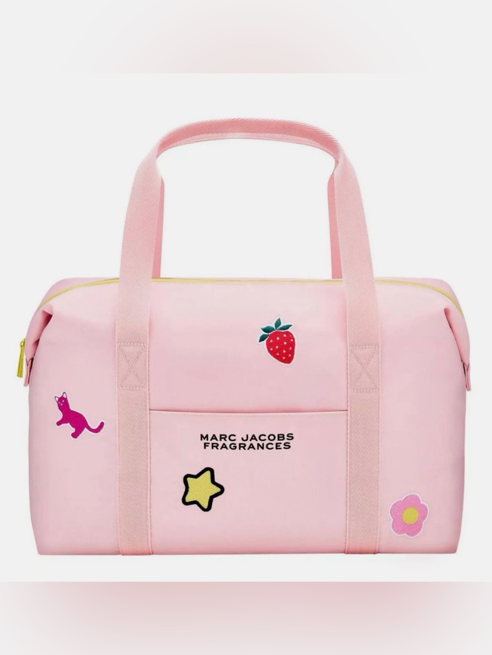 Marc Jacobs Fragrances Pink Sticker Duffle Bag